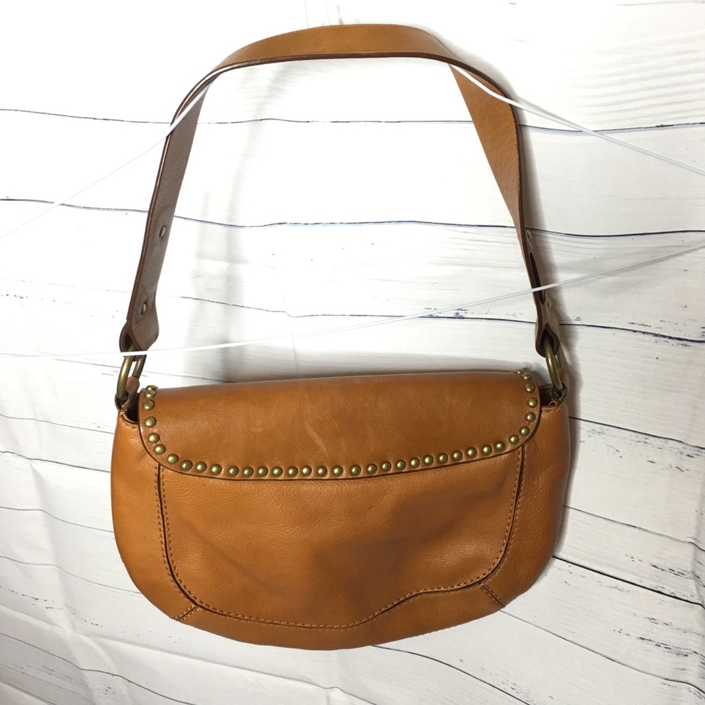 Michael Kors Brown Rose Saddle Luggage Leather Bag - Picture 3 of 7